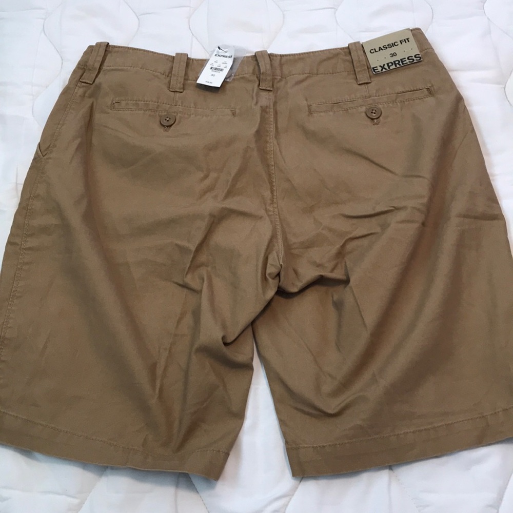 Express Size 30 Classic Fit Brown Cargo Shorts - Picture 3 of 5